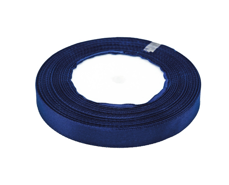 Wstążka satynowa 12mmx32m granatowa 2 Brewis